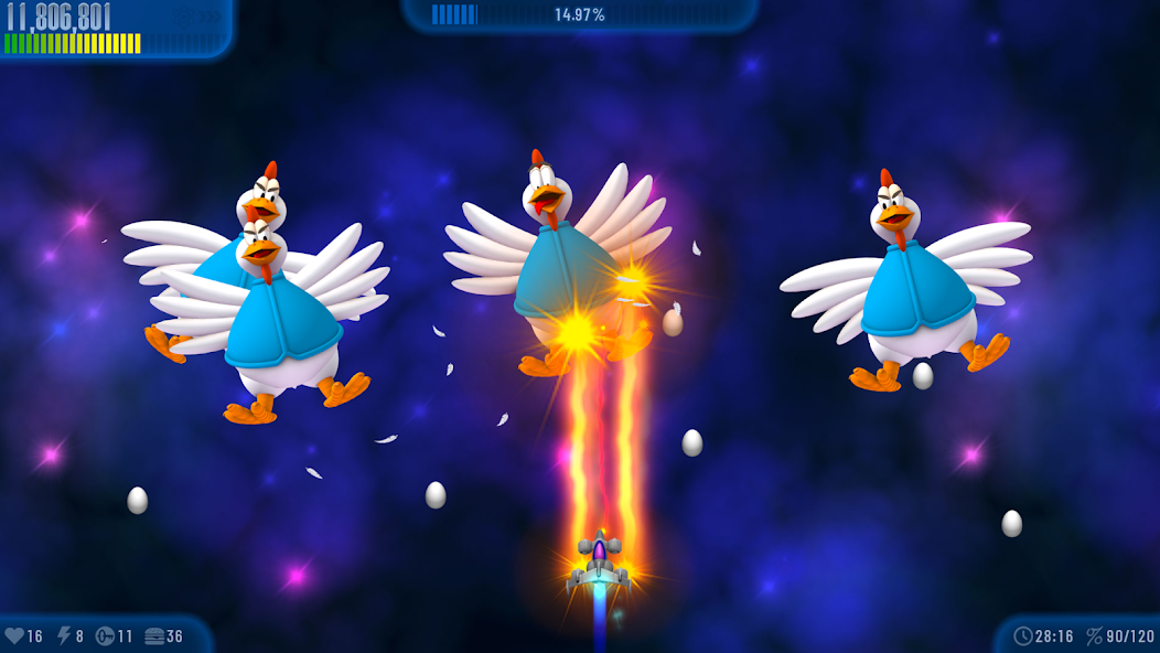 Chicken Invaders 3 gameplay screenshot 1