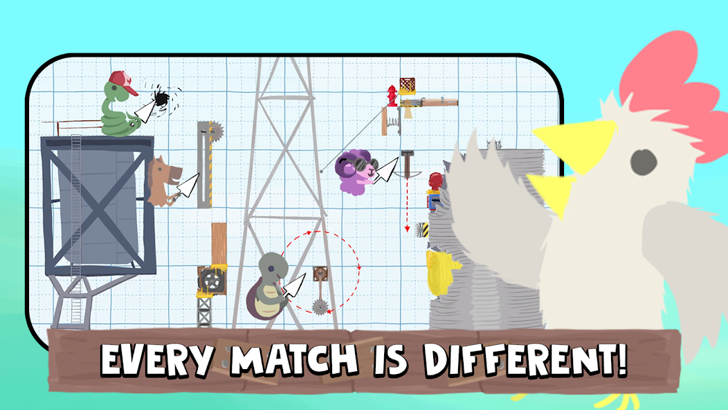 Ultimate Chicken Horse gameplay screenshot 2